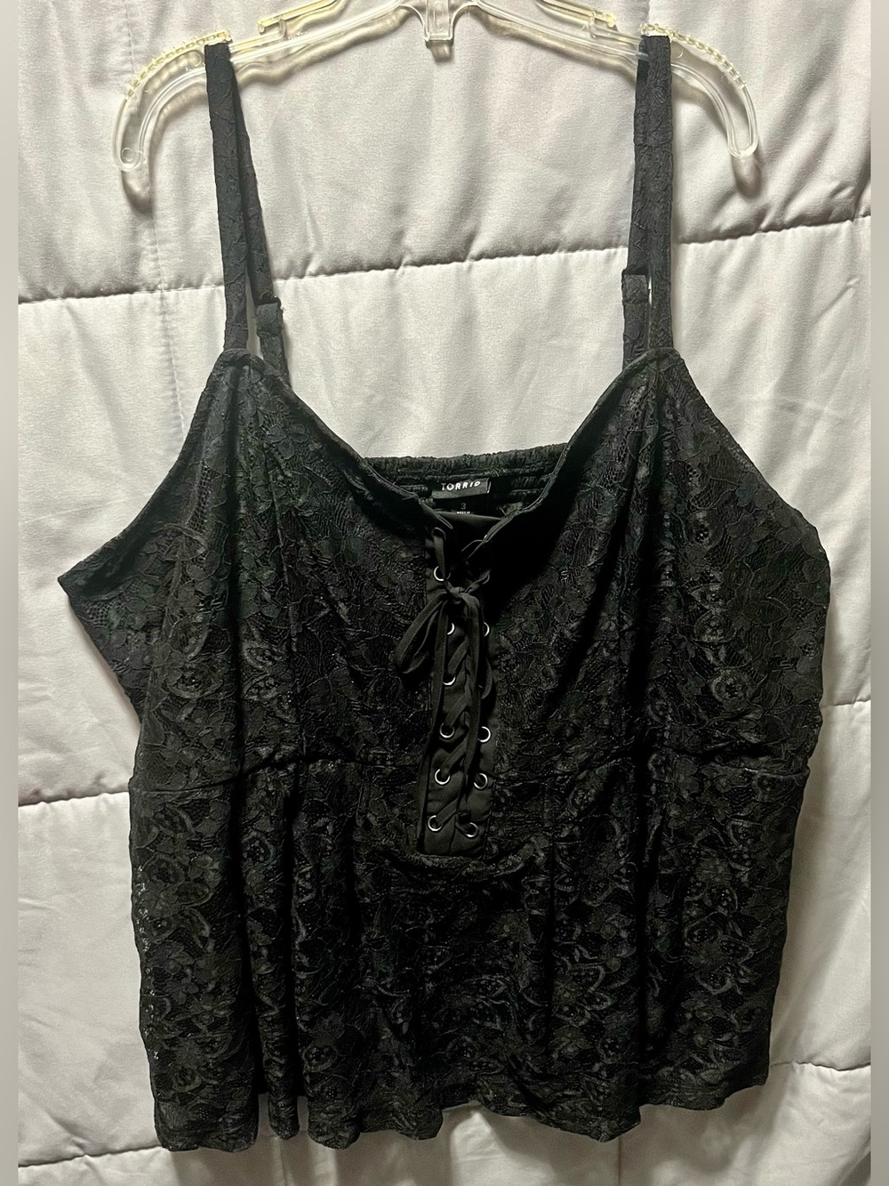 Torrid Black Lace Corset Tank Top Cami Size 5 5X New NWT